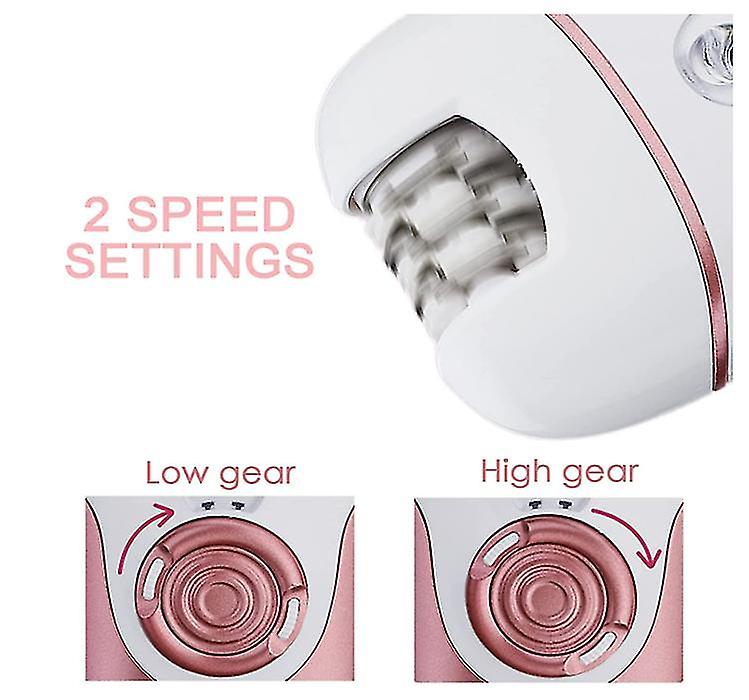 4-in-1 hair removal device for women, with LED light, thin and wide electric tweezers, with pedi care head, wireless, USB rechargeable