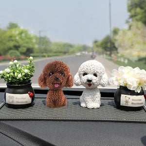Car Decoration  Shaking Dog Head : Cute Dog Car Dashboard Ornament. Resin Crafts Doll Dog-Model 41-2