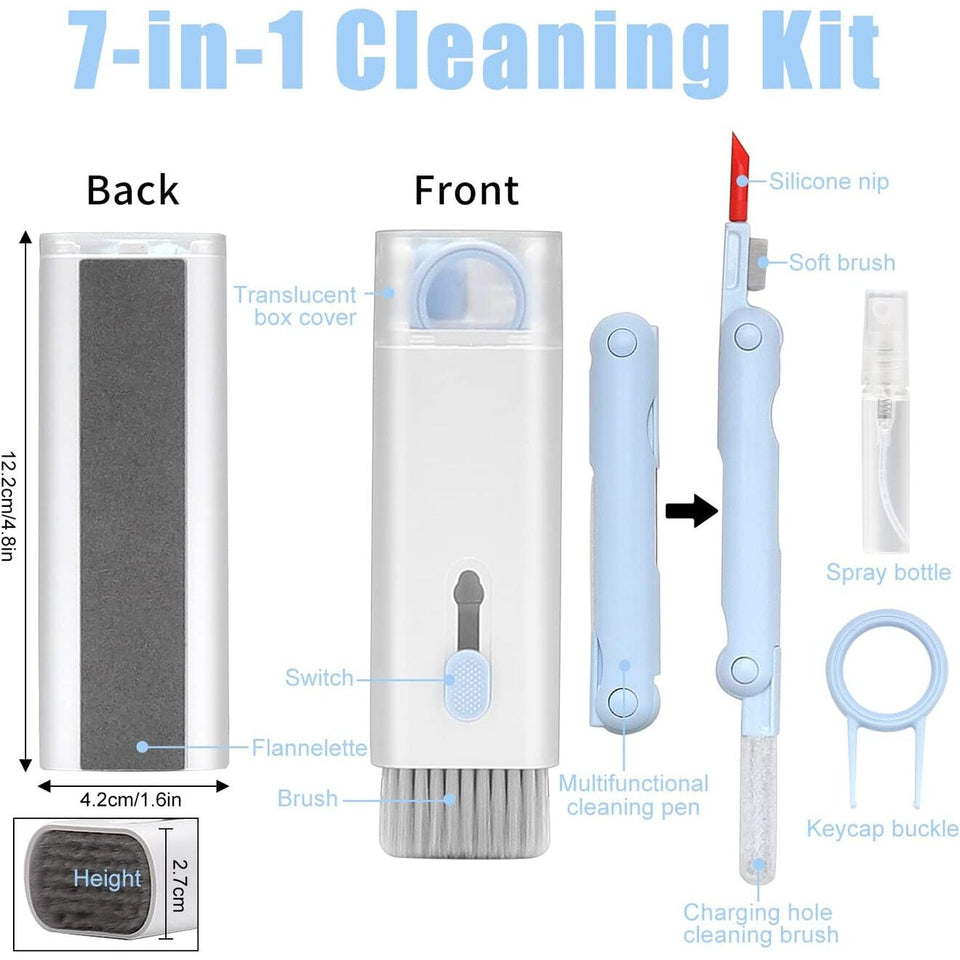7-in-1 electronic cleaning kit for earphones, keyboard, laptop, phone and computer screen