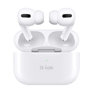 Air5 Pro G-tab Bluetooth Speaker Stereo Sound for High Definition Sound Experience , 300mAh Battery , Touch Sensor for Volume Control ,Wireless Charge- Type-C-White
