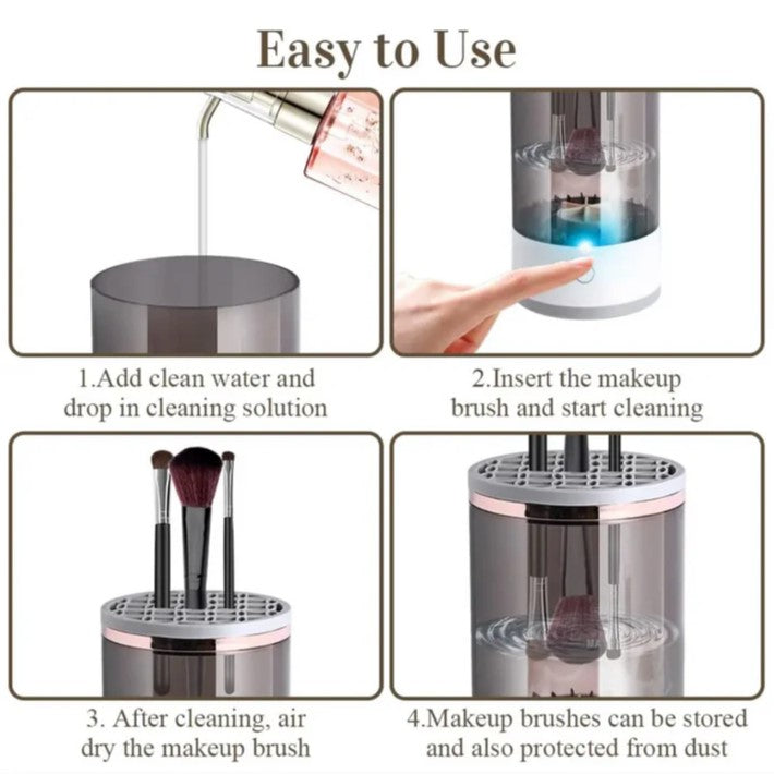 Electric Makeup Brush Cleaner with Drying Base, the Ultimate Makeup Brush Cleaner