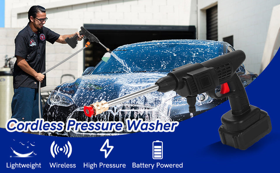 WashMaster, 48V High-Pressure Washer Gun, Cordless Portable Electric Water Washer, designed for Car Wash and Garden Watering, ideal for Floor Cleaning in Car Washes