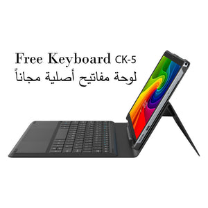 G-tab C30 Tablet 10.1-Inch IPS 1200×1920 ,8GB RAM ,128 Rom, Wi-Fi ,Dual SIM , 6580mAh,Fast charge, with CK-5 keyboard Arabic and English