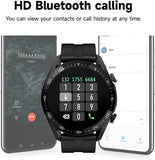 Smart Watch  G-tab GTS, IPS 1.28 Inches, Battery 220mAh, Black Strap Leather with 2 Extra Silicon Straps Orange-Black, IP67 waterproof, support calling.