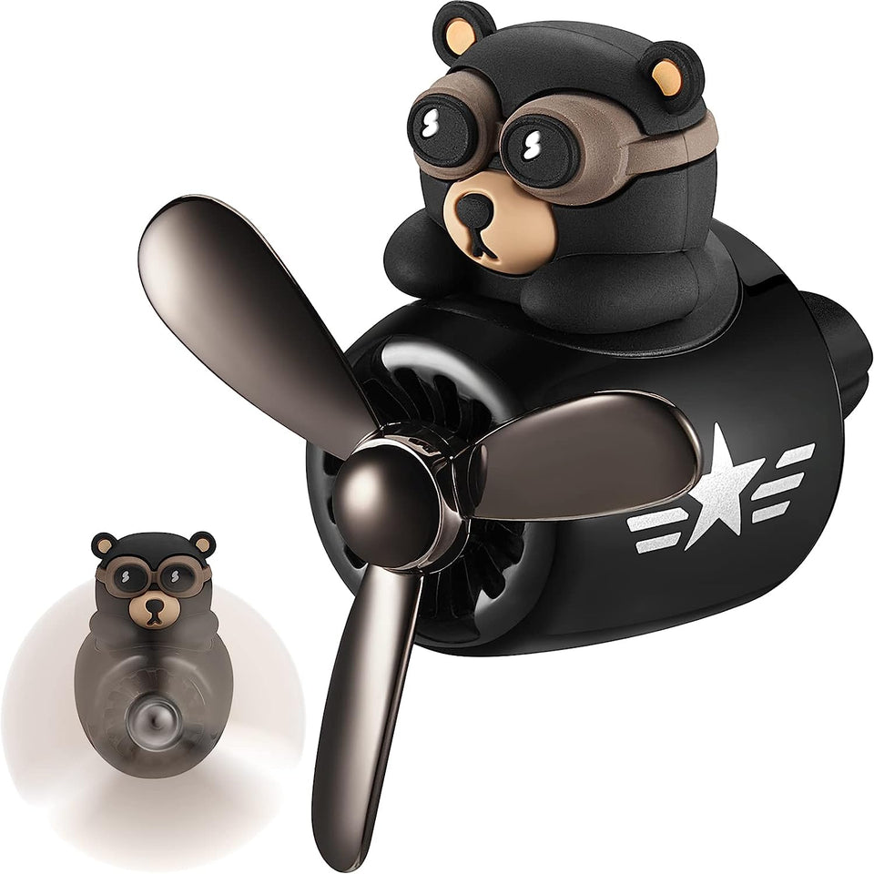 Cute air fresheners air fresheners for the car in the shape of bear  pilot with a rotating fan to spread the fragrance-Model 36-3