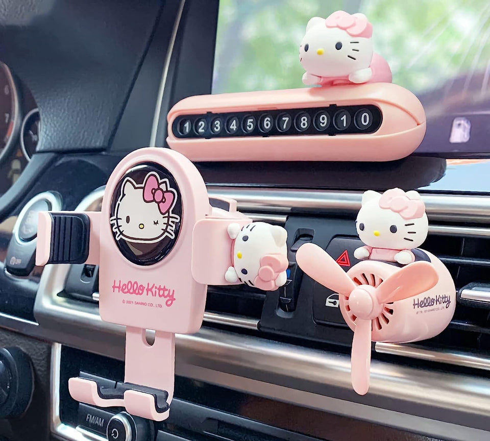 Cute air fresheners air fresheners for the car in the shape of Hello Kitty pilot with a rotating fan to spread the fragrance-Model 36-1