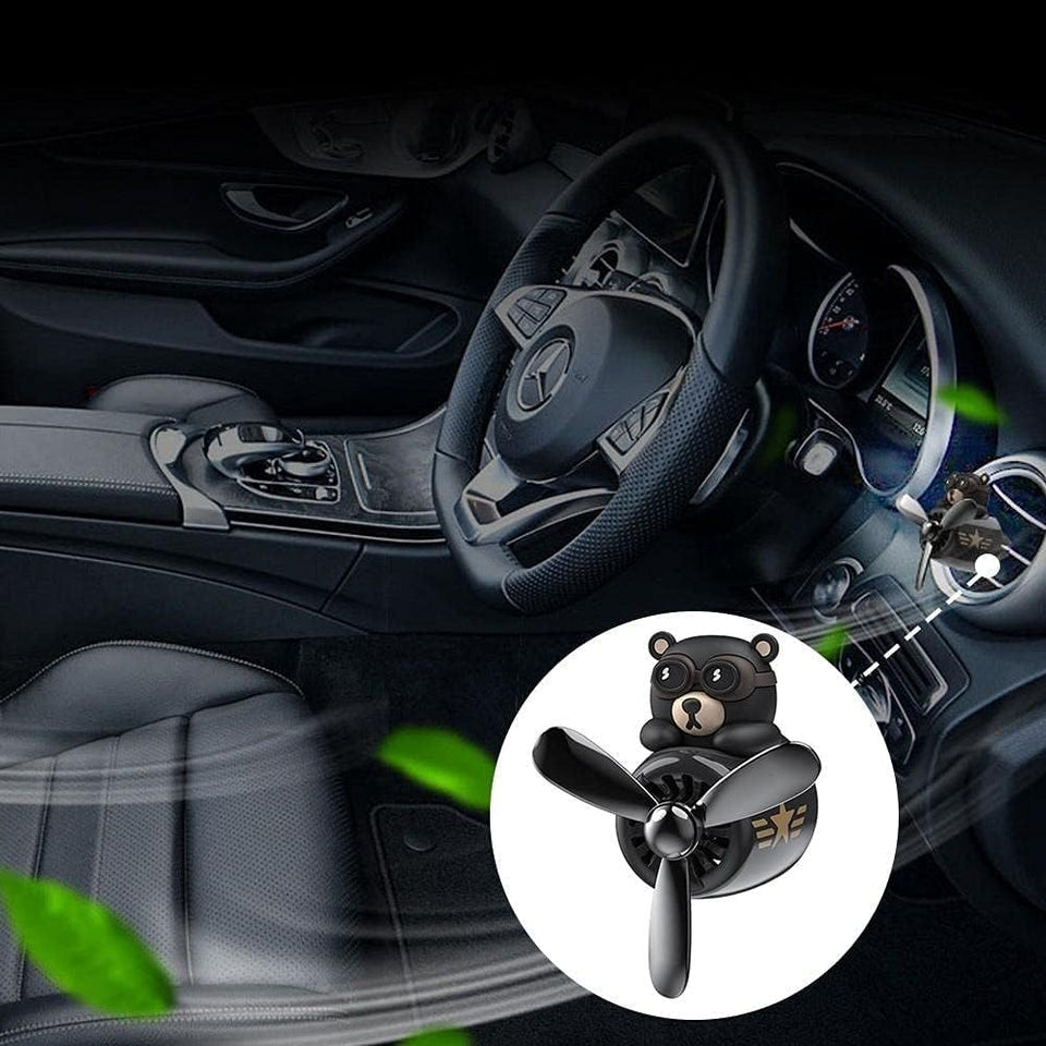 Cute air fresheners air fresheners for the car in the shape of bear  pilot with a rotating fan to spread the fragrance-Model 36-3