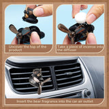 Cute air fresheners air fresheners for the car in the shape of bear  pilot with a rotating fan to spread the fragrance-Model 36-3