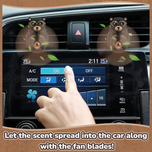 Cute air fresheners air fresheners for the car in the shape of bear  pilot with a rotating fan to spread the fragrance-Model 36-3