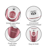 4-in-1 hair removal device for women, with LED light, thin and wide electric tweezers, with pedi care head, wireless, USB rechargeable