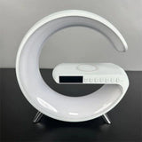Smart Light Multifunctional 15W Wireless Charger Built-in Bluetooth Speaker - White