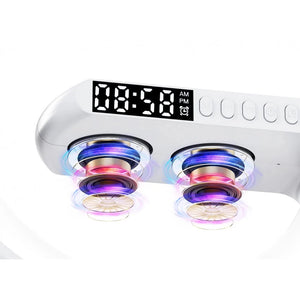 Smart Light Multifunctional 15W Wireless Charger Built-in Bluetooth Speaker - White