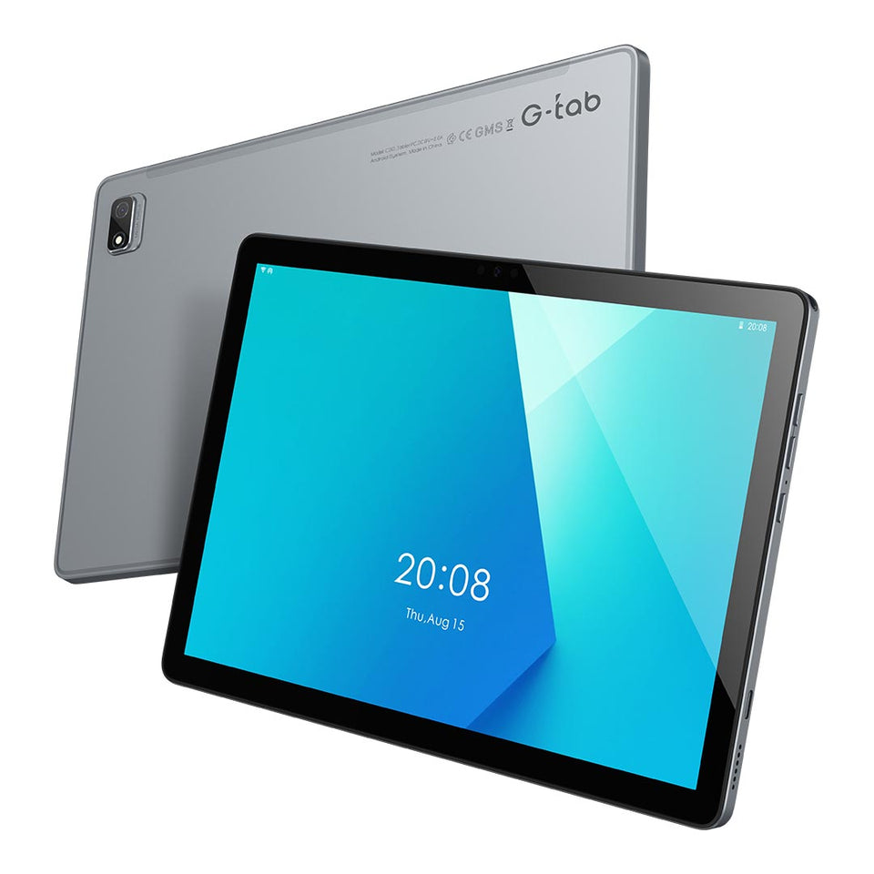 G-tab C30 Tablet 10.1-Inch IPS 1200×1920 ,8GB RAM ,128 Rom, Wi-Fi ,Dual SIM , 6580mAh,Fast charge, with CK-5 keyboard Arabic and English