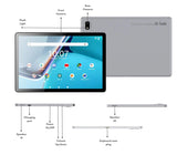 G-tab C30 Tablet 10.1-Inch IPS 1200×1920 ,8GB RAM ,128 Rom, Wi-Fi ,Dual SIM , 6580mAh,Fast charge, with CK-5 keyboard Arabic and English